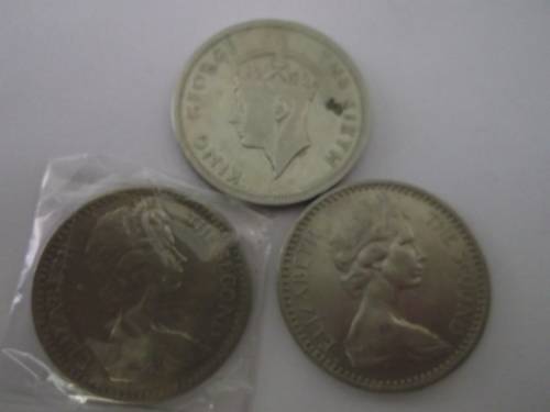 1949 1/2 CROWN S/RHOD  1964 X 2  25c RHOD